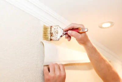 Pose de papier peint à Vaupillon — revêtements muraux et toiles de verre